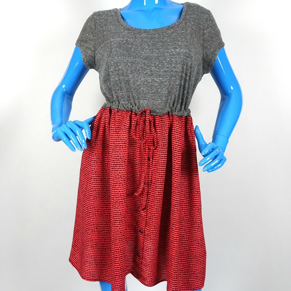 Maison Jules Striped Casual Dress L 12 14